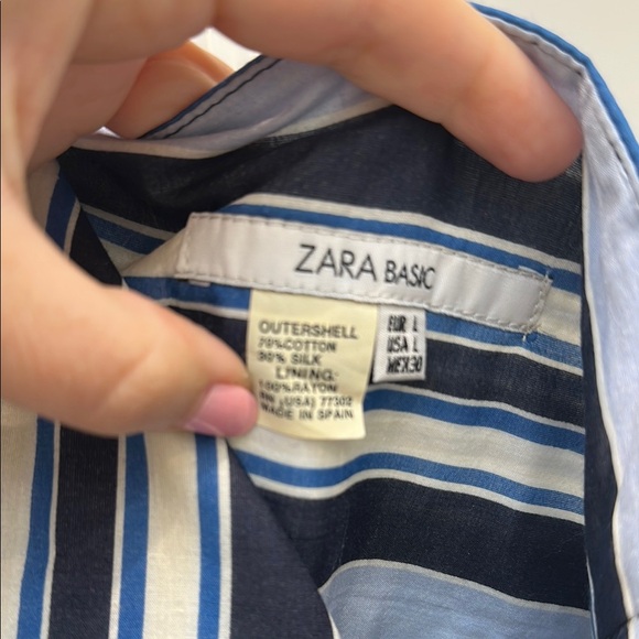 Zara Blue pleated Skirt - Picture 3 of 7